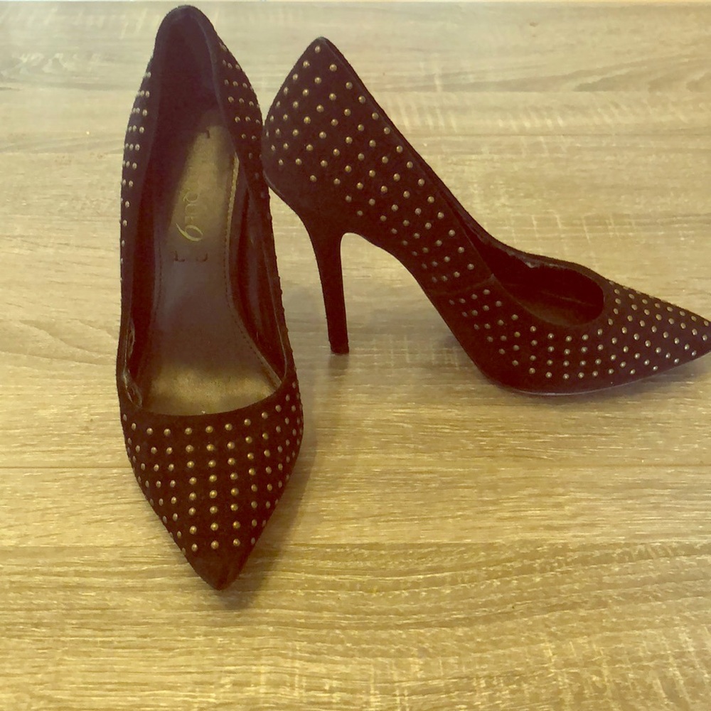 Studded Suede Stilettos